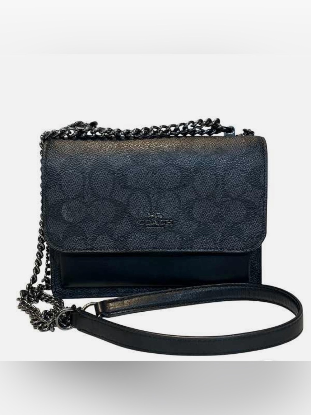 Coach Klare Crossbody Bag Signature Canvas - Black/ Gray - Excellent Condition